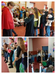 Nauczyciele z klasami podczas balu