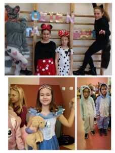 Uczniowie w strojach balowych