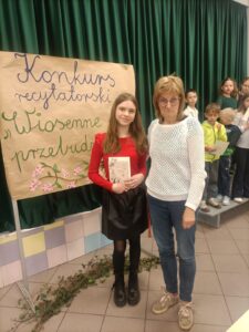 laureatka konkursu z nauczycielem