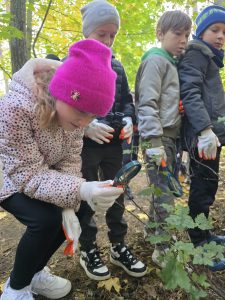 dziewczynka trzyma lupę
