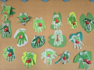 prace plastyczne dzieci pt. "żaba"